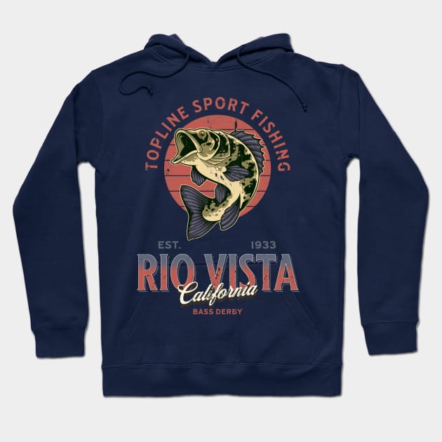 Rio Vista Bass Derby Hoodie by TSHIRT PLACE